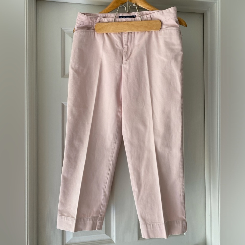 Vintage 90s Ralph Lauren Blue Label Pink Chinos Size 10